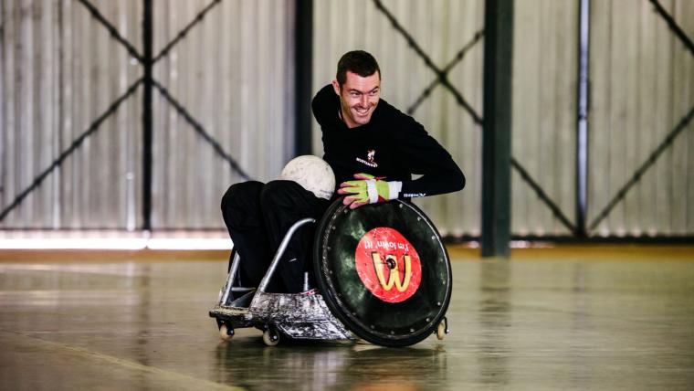 Wheelchair rugby player