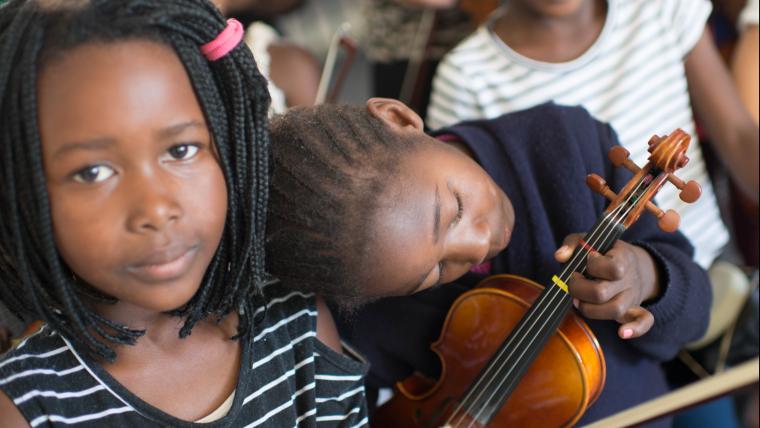 Girl with violin