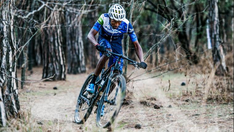 Man on a mountain bike