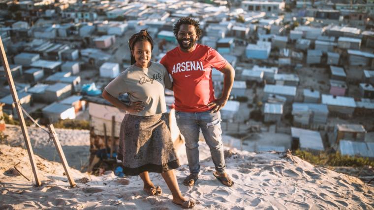 Couple outside of township. 