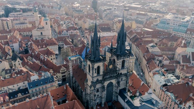 Beautiful News-Aerial view of Prague's architecture 