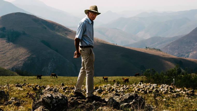 Man studying rocks in Mpumalanga