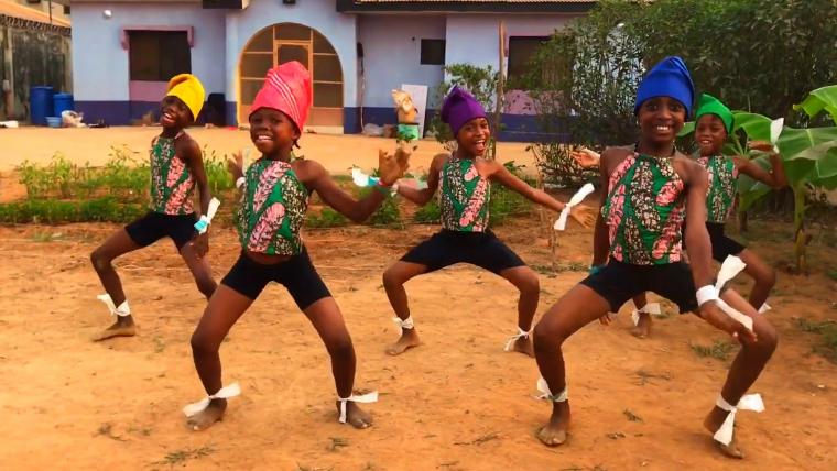 Beautiful News-Kids dancing in matching outfits.