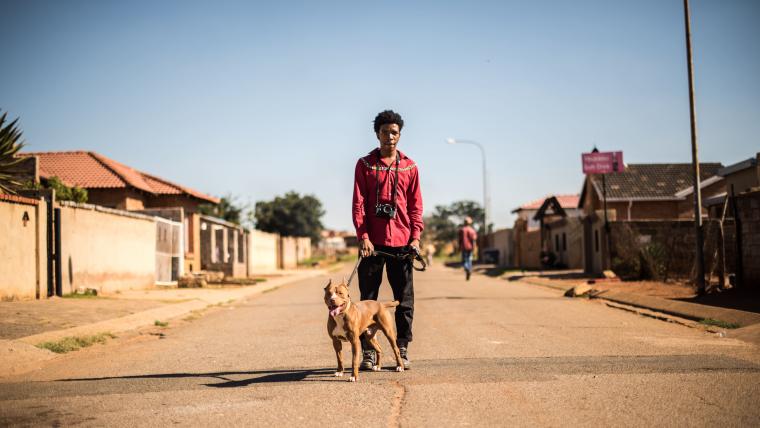 Man with a dog