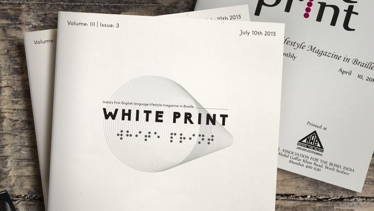 Beautiful News-White Print braille
