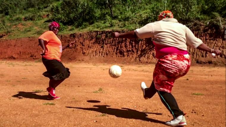 Grandmothers Playing Soccer